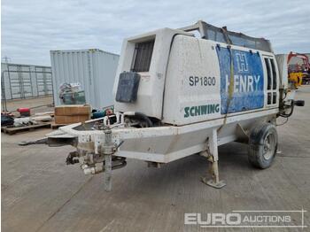  2015 Schwing SP 1800 D-129 KW - مضخة خرسانة