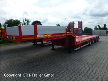 جديد عربة مسطحة منخفضة نصف مقطورة لنقل المعدات الثقيلة Kässbohrer Tieflader Lowbed SLH 4 hydr. Achsen  Extandable: صور 1