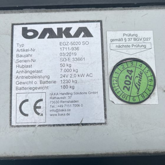 معدات الرفع منخفض المستوى Baka EGZ5020: صور 5