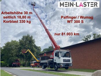 MAN 7.150 WT 300 S Wumag/ Palfinger seitl.  18.8 m  - مصاعد الازدهار محمولة على شاحنة