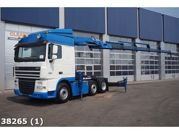 شاحنة جرار DAF FTG 105.460 6x2 Euro 5 Hiab 33 ton/meter laadkraan: صور 1