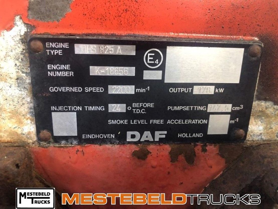 المحرك - شاحنة DAF Motor DHS 825 AVM: صور 3