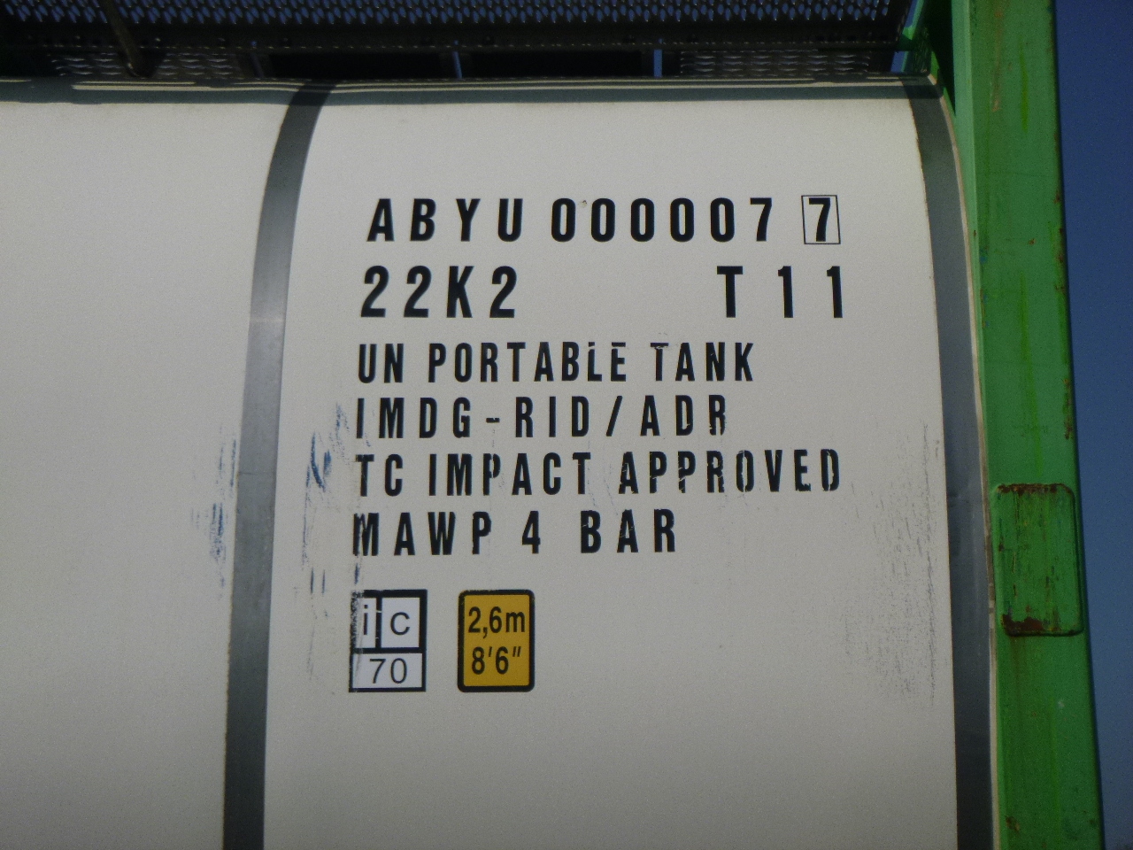 صهريج حاوية, نصف مقطورة Danteco Food tank container inox 20 ft / 25 m3 / 1 comp: صور 6
