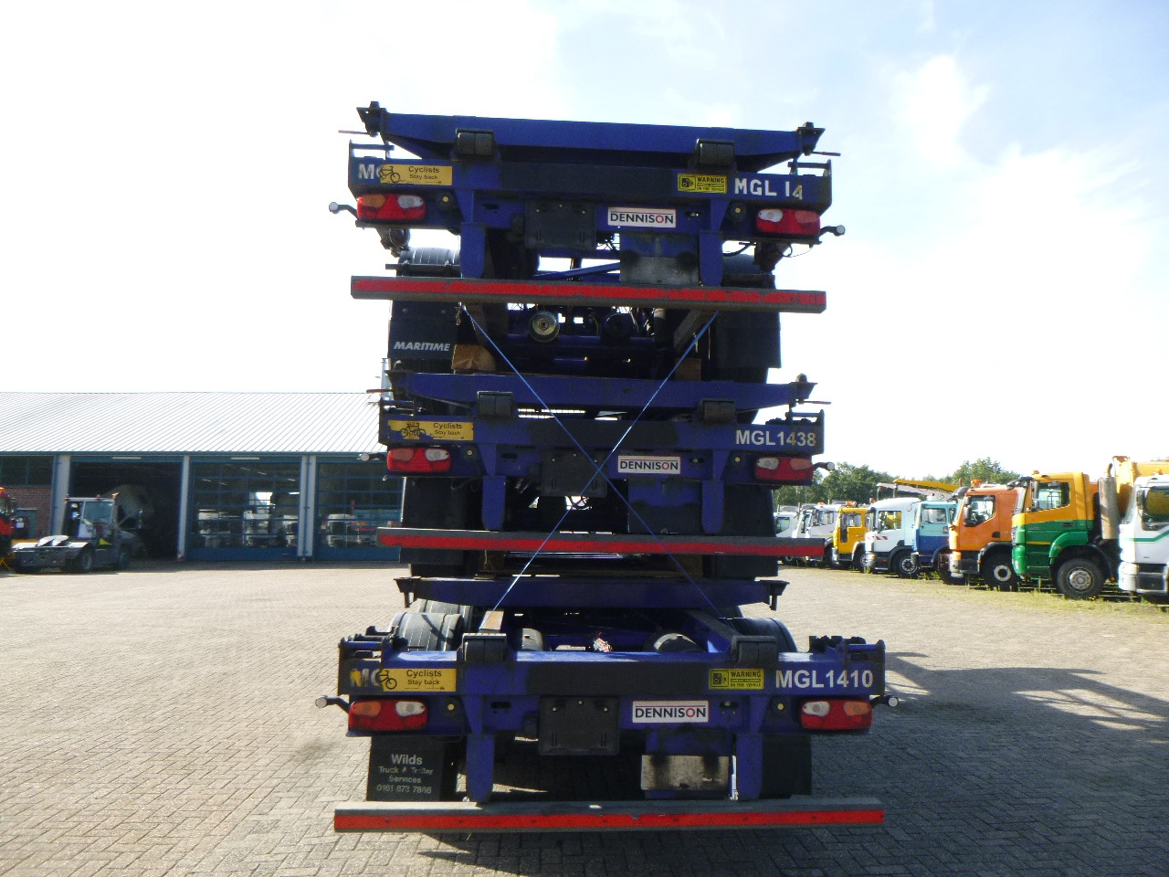شاحنات الحاويات / جسم علوي قابل للتغيير نصف مقطورة Dennison Stack - 3 x container trailer 20-30-40-45 ft: صور 10