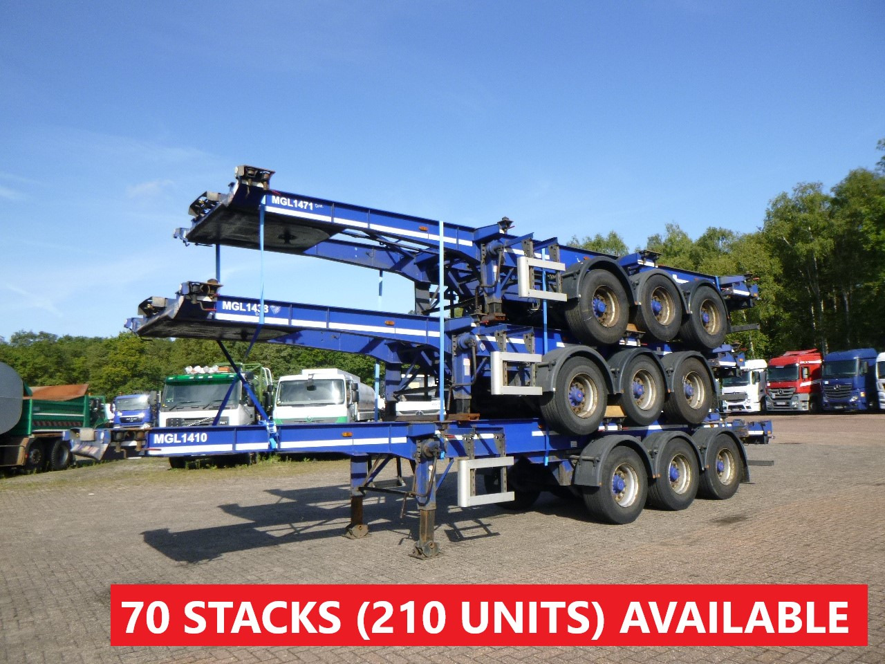 Dennison Stack - 3 x container trailer 20-30-40-45 ft إيجار Dennison Stack - 3 x container trailer 20-30-40-45 ft: صور 1