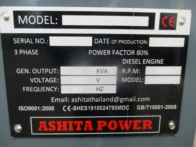 جديد مجموعة المولدات Diversen Ashita AG3-90 , New Diesel generator , 90 KVA, 3 Phase: صور 14