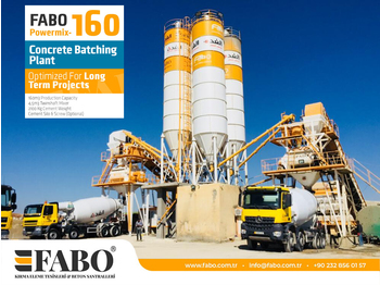 جديد مصنع خلط الخرسانة FABO POWERMIX-160 STATIONARY CONCRETE BATCHING PLANT: صور 1