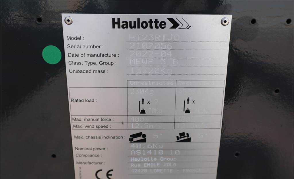 رافعات سلة تلسكوبية Haulotte HT23RTJO Valid Inspection, *Guarantee! Diesel, 4x4: صور 6