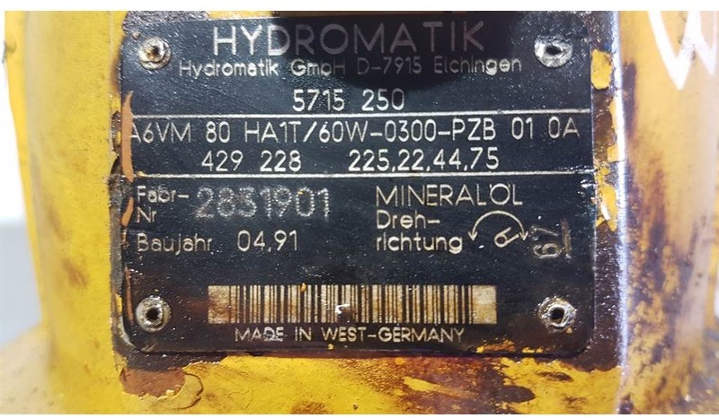 علم السوائل المتحركة Hydromatik A6VM80HA1T/60W - Drive motor/Fahrmotor/Rijmotor: صور 5