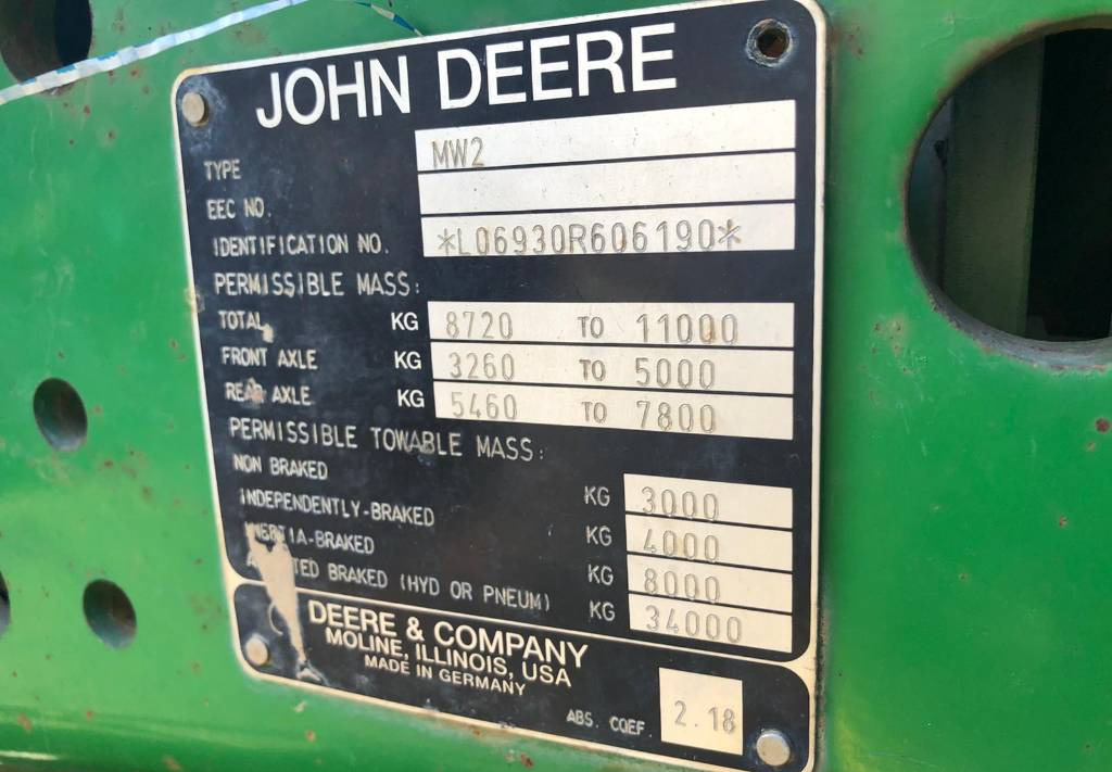 جرار John Deere For Parts 6530: صور 6