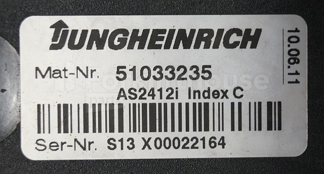 كتلة التحكم - معدات المناولة Jungheinrich 51033235 Rij regeling Drive controller AS2412i index C from ECE320SH year 2011 sn. S13X00022164: صور 2