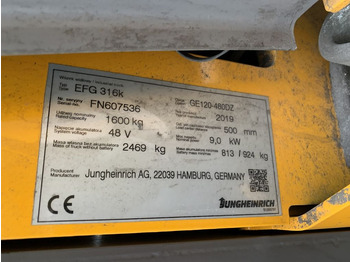 رافعة شوكية كهربائية Jungheinrich EFG316k: صور 4