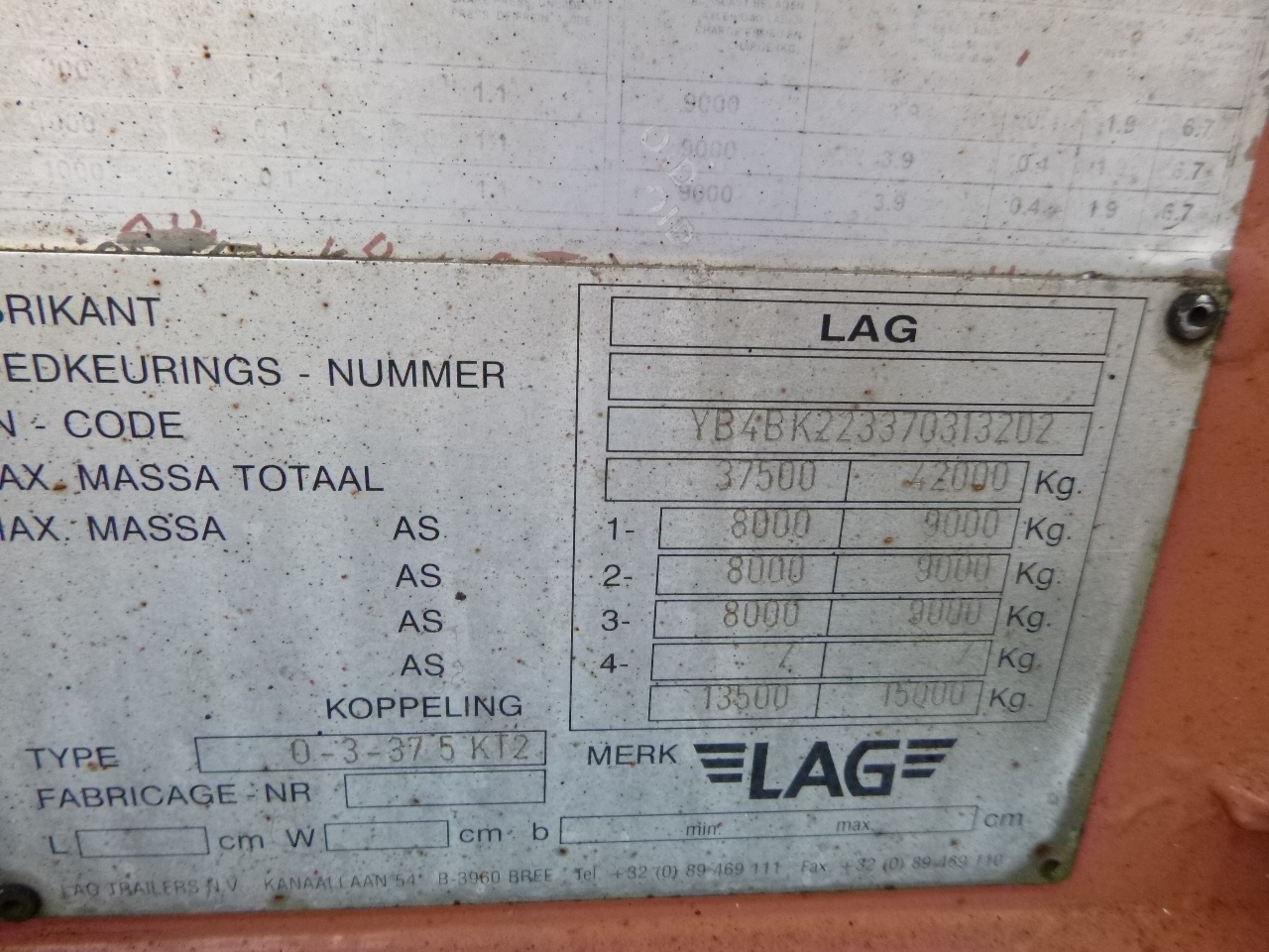 نصف مقطورة صهريج لنقل طحين L.A.G. Powder tank alu 60.5 m3 (tipping): صور 14