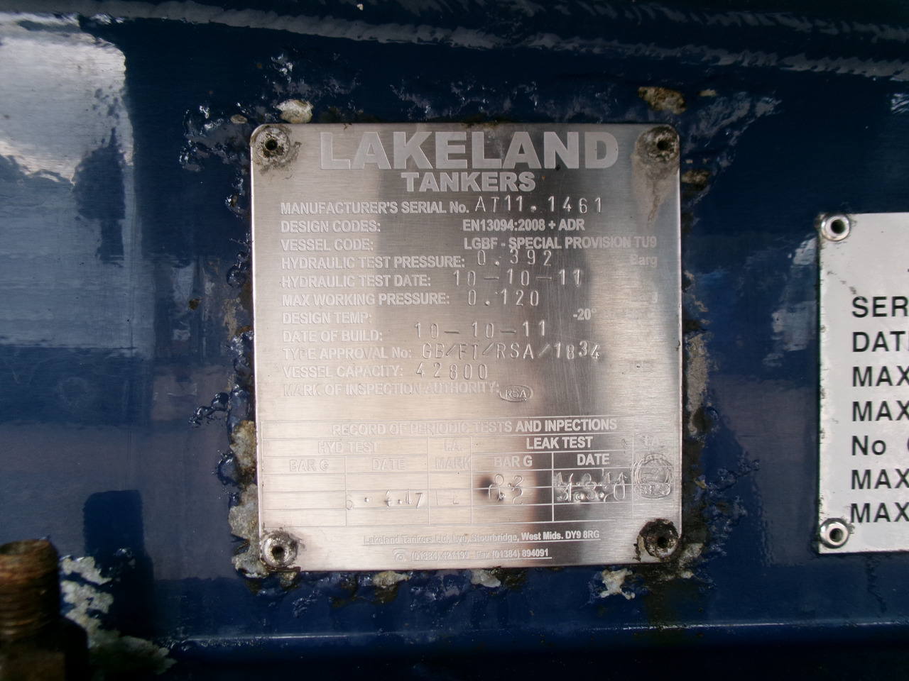 نصف مقطورة صهريج لنقل الوقود Lakeland Fuel tank alu 42.8 m3 / 6 comp + pump: صور 31