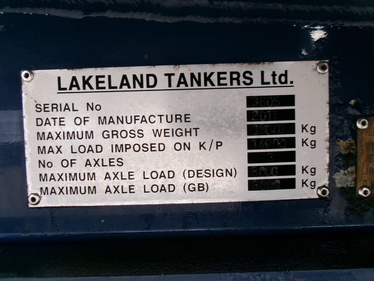 نصف مقطورة صهريج لنقل الوقود Lakeland Fuel tank alu 42.8 m3 / 6 comp + pump: صور 30