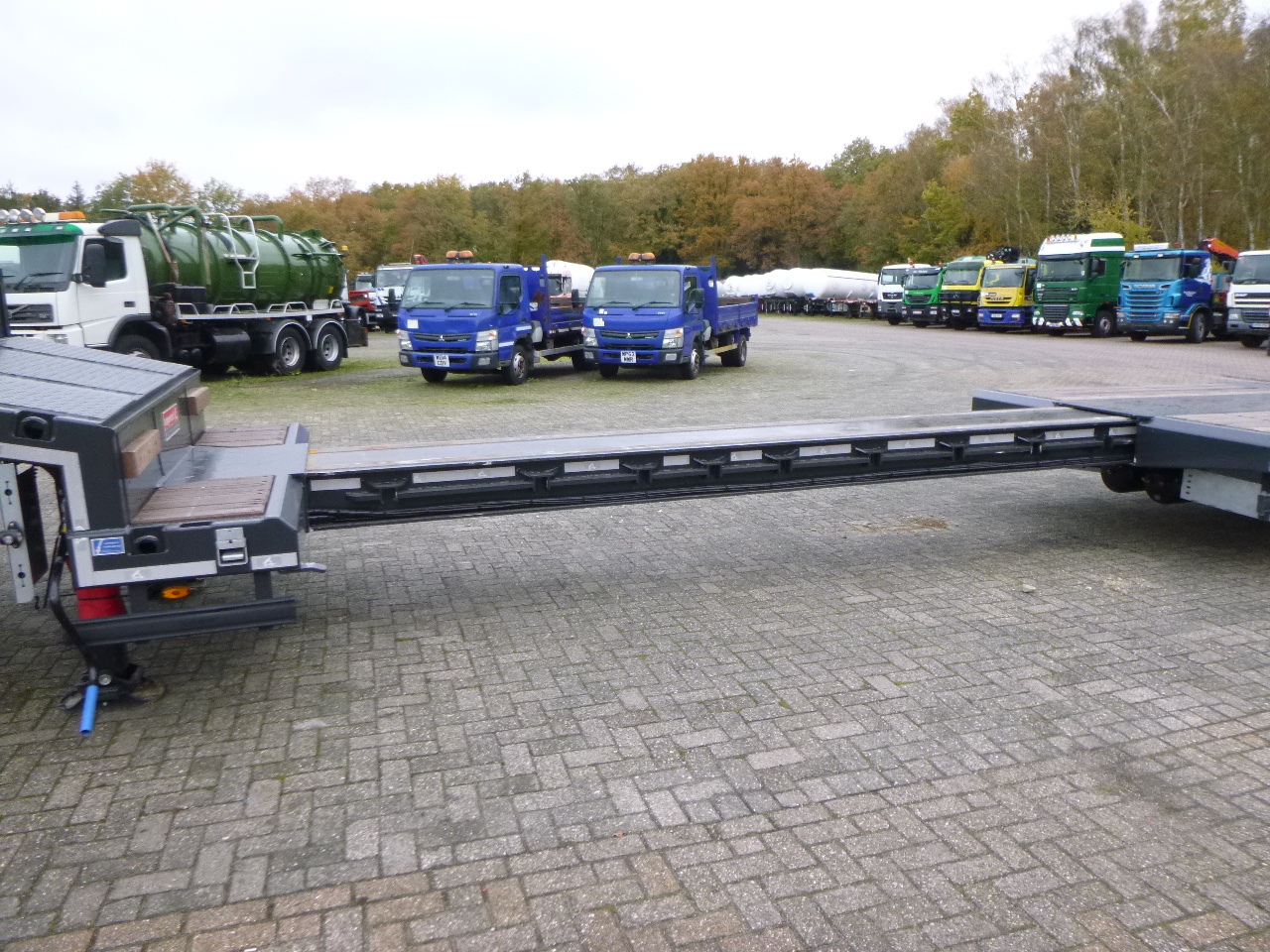 جديد عربة مسطحة منخفضة نصف مقطورة Langendorf 3-axle semi-lowbed trailer 48T ext. 13.5 m + ramps: صور 19