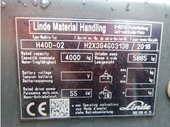 Linde H-40-D-02 - رافعة شوكية ديزل: صور 3
