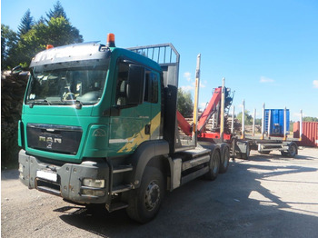MAN TGS 33.480 6x4 Timbeer combination  - شاحنة قطع الأشجار, شاحنة كرين