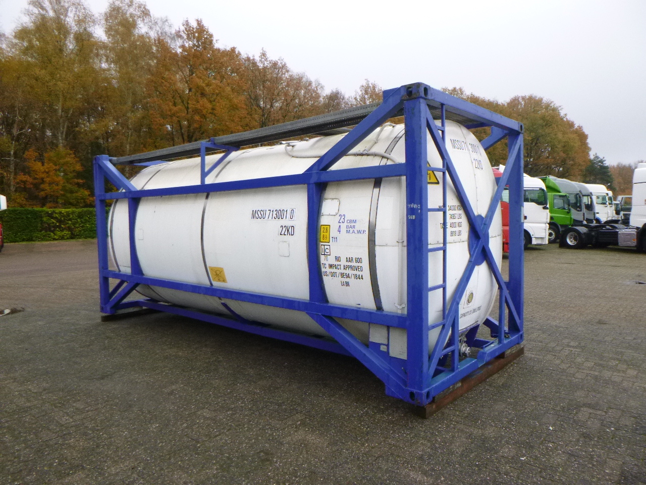 صهريج حاوية, نصف مقطورة M Engineering Chemical tank container inox 20 ft / 23 m3 / 1 comp: صور 2