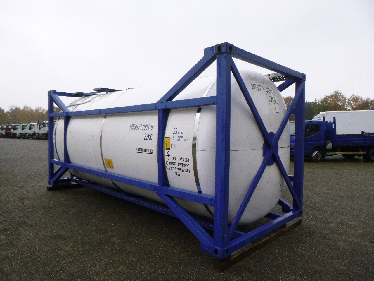 صهريج حاوية, نصف مقطورة M Engineering Chemical tank container inox 20 ft / 23 m3 / 1 comp: صور 3
