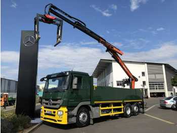 شاحنات مسطحة Mercedes-Benz Actros 2541 L Baustoffpritsche/Kran Lenkachse: صور 1