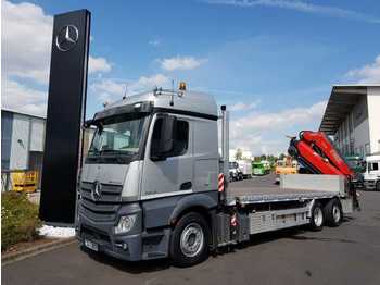 شاحنات مسطحة Mercedes-Benz Actros 2548 LL 6x2 Containerpritsche/Kran Funk: صور 1