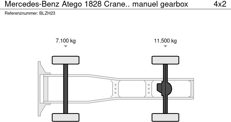 شاحنة جرار Mercedes-Benz Atego 1828 Crane.. manuel gearbox: صور 13
