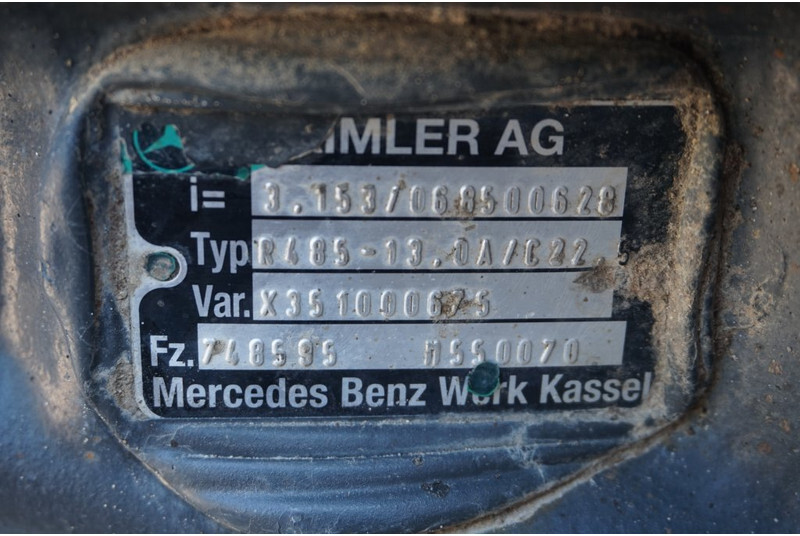 المحور الخلفي - شاحنة Mercedes-Benz R485-13A/C22.5 41/13: صور 3