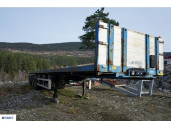 نصف مقطورة مسطحة Narko 3 axle trailer. Good with stake holes.: صور 1