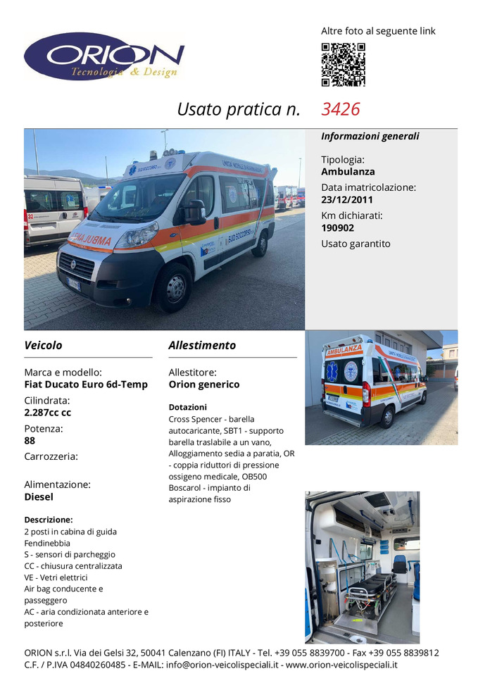 سيارة إسعاف ORION - ID 3426 FIAT DUCATO: صور 7