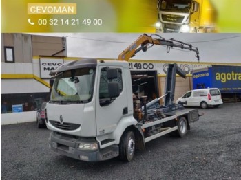 شاحنة ذات الخطاف Renault Midlum 180 Containersysteem + kraan: صور 1