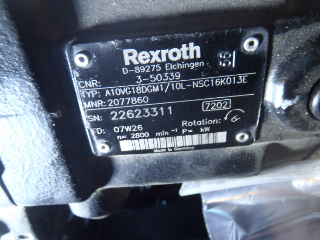 مضخة هيدروليكية - آلات البناء Rexroth A10VG18DGM1/10L-NSC16K013E -: صور 3