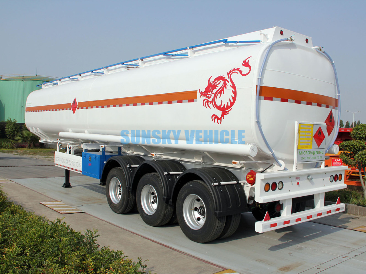 جديد نصف مقطورة صهريج لنقل الوقود SUNSKY 3 Axle Fuel Tanker Trailer: صور 17