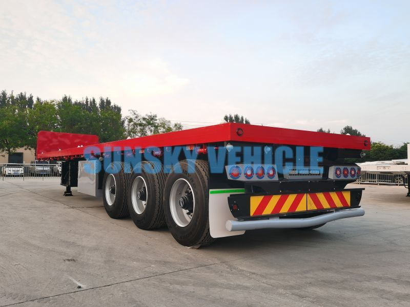 جديد نصف مقطورة مسطحة لنقل البضائع الحرة SUNSKY 40FT 3 axle flatbed trailer: صور 9