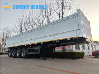 جديد شاحنات الحاويات / جسم علوي قابل للتغيير نصف مقطورة لنقل حاويات SUNSKY 60Ton 4 axle sidewall tipper trailer: صور 3