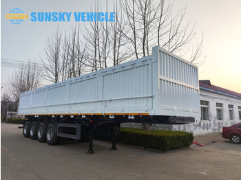 جديد شاحنات الحاويات / جسم علوي قابل للتغيير نصف مقطورة لنقل حاويات SUNSKY 60Ton 4 axle sidewall tipper trailer: صور 4