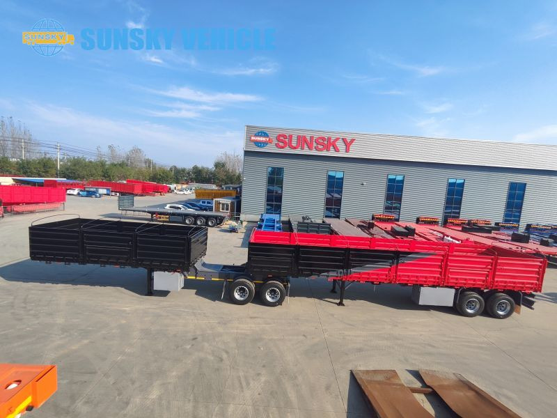 جديد نصف مقطورة مسطحة لنقل حاويات SUNSKY superlink trailer for sale: صور 4