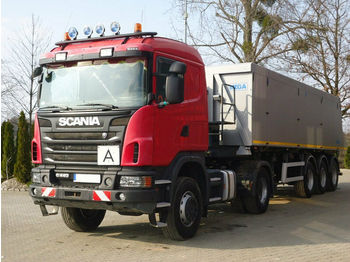 شاحنة جرار, قلابة نصف مقطورة Scania G440 4x4 EURO5 SZM + Kipper Auflieger Mega: صور 1