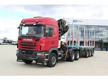 مقطورة الغابات, شاحنة Scania G 480,INTARDER , 6X6,KESLA 2017ZT+TRAILER TOM: صور 1