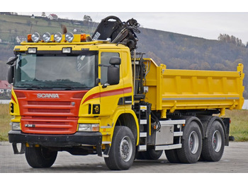 شاحنة كرين, قلابات Scania P380 Kipper 5,10m * KRAN + Bordmatic*6x6: صور 5