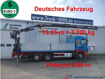 شاحنات مسطحة, شاحنة كرين Scania R400 Tirre Euro 191L 9m=1,7t. 7m Ladefl. 1.Hand: صور 1