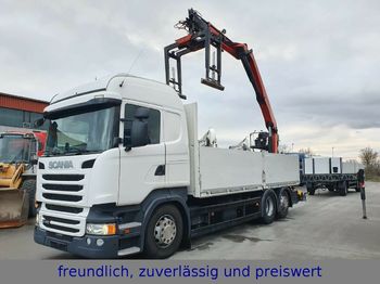 شاحنات مسطحة Scania * R 450 * PRITSCHE * PALFINGER PK 21001 L *: صور 1