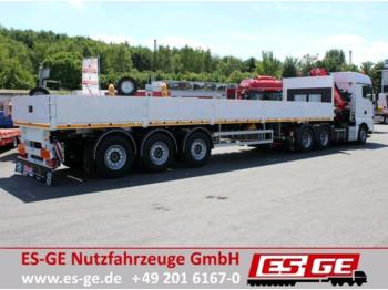 منصة نصف مقطورة ES-GE 3-Achs-Sattelauflieger - Bordwände - Heckauszug