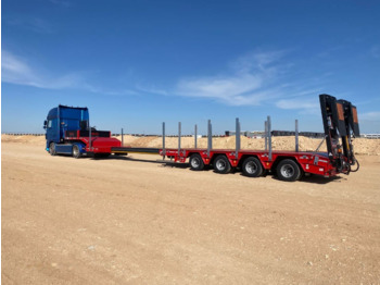 GVN Trailer 4 AXLE EXTENDABLE LOWBED - عربة مسطحة منخفضة نصف مقطورة