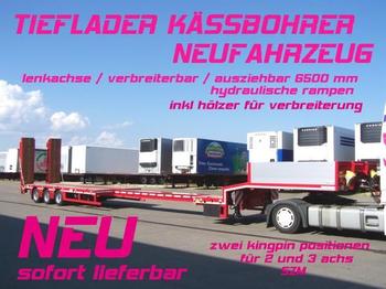 Kässbohrer LB3E / verbreiterbar /lenkachse / 6,5 m AZB - عربة مسطحة منخفضة نصف مقطورة