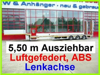 Möslein 3 Achs Satteltieflader, ausziehbar - عربة مسطحة منخفضة نصف مقطورة