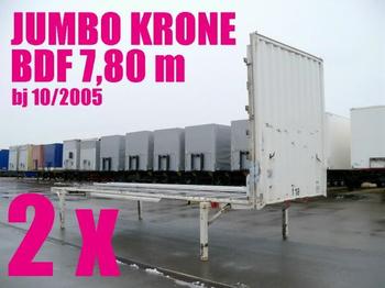 Krone WECHSELBRÜCKE PLATEAU JUMBO 7,80 2 x - حاوية متنقلة