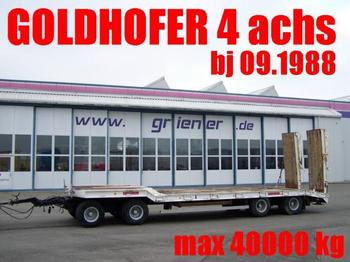 Goldhofer TU4 2 x 2 31/80 BLATT / HYDR. RAMPEN 40 TO. max - عربة مسطحة منخفضة مقطورة