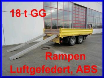 Obermaier 18 t Tandem- 3 Seiten- Kipper- Tieflader - عربة مسطحة منخفضة مقطورة