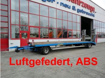 Obermaier 2 Achs Tiefladeranhänger mit gerader Lad - عربة مسطحة منخفضة مقطورة